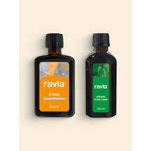 2'li Ürün - Ravla R Tonik Elma Sirkeli Bitkisel İçecek - 250ml / Ravla Spirulinalı Bitkisel Karışım - 100ml