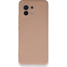 Muratech Newface Xiaomi Mi 11 Kılıf Nano İçi Kadife Silikon - Pudra