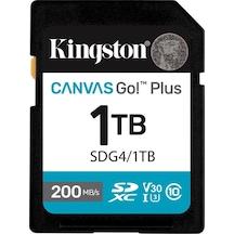 Kingston Sdg4-1tb 1tb Sdxc Canvas Go Plus Gen4 200mb-s C10 Uhs-ı U3 V30 Hafıza Kartı