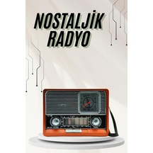 Saatli Fenerli Bluetooth Nostaljik Radyo Aux Sd Usb Girişli Bluetooth Hoparlör - Aaaaaa7639-4765