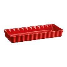 Emile Henry Tart-börek-fırın Kabı Dikdörtgen 36.5 X 15 Cm - Kırmızı/burgundy Kırmızı