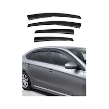 Ford Fiesta Hatchback 2010-2020 Uyumlu Araca Özel Sport Style Akrilik Cam Rüzgarlığı Koyu 4 Parça