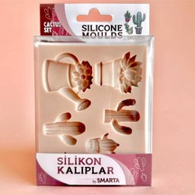 Silikon Kalıp - Kaktüs Seti Beyaz