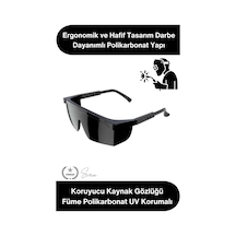 Koruyucugözlük Koruyucu Kaynak Gözlüğü Füme Polikarbonat Uv Korumalı İş Güvenliği Gözlüğü Darbe Day