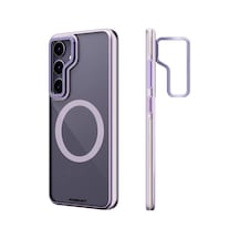 Galaxy S24 Plus Kılıf Magsafe Şarj Özellikli Sararma Önleyici Youngkit Crystal Grid Kapak Gold