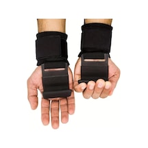 Valkyrie 2 Adet Ağırlık Kaldırma Kancası Tutma Yardımcısı Bar Fitness Bilekliği Lifting Hooks Straps Siyah