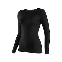 3 Adet Yıldız Bayan Likralı Uzun Kollu T-shirt Fanila Siyah 2146 Siyah