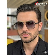 Esrada Zoya 2562 C02 59 Unısex Güneş Gözlüğü Metalik - Siyah
