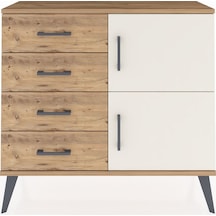 Arges Şifonyer Tek Raflı 4 Çekmeceli 2 Kapaklı 88x30x80 Çam-aytaşı/çam Aytaşı/çam