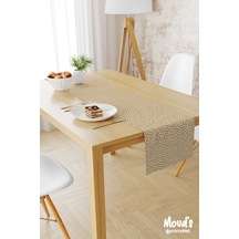 Sarı Alley Desenli Baskılı Süet Runner Masa Örtüsü