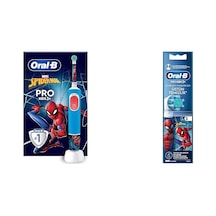 Oral-b Çocuk Şarjlı/elektrikli Diş Fırçası D103 + Oral-b Çocuk İçin Şarjlı Diş Fırçası Yedek Başlığı 2 Adet