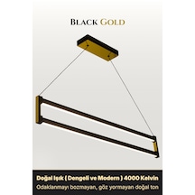 Orion Gold Lineer Led Sarkıt Avize Kumandalı Dim Edilebilir Yukarı & Aşağı Işık Doğal Işık