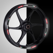 Aprilia Kırmızı 3D Reflektif Yansıtma Özellikli Damla Jant Şeridi