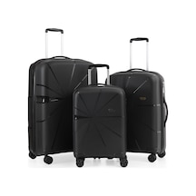 Ççs 5264 Polipropilen 3 Lü Valiz Seti Set / Siyah Siyah