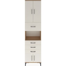 Arges Dolap 3 Raflı 4 Çekmeceli 4 Kapaklı 60x30x243 Çam-aytaşı Atlas Çam