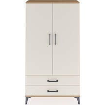 Arges Dolap 2 Raflı 2 Çekmeceli Tek Askılı 88x30x163 Çam-aytaşı Çam