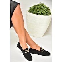 Fox Shoes U670688102 Siyah Süet Kadın Babet Siyah-süet Siyah