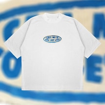 Tarzsokak Call Me If You Get Lost Oversize Unisex Pamuklu Nefes Alan Kalın Kumaşlı Beyaz