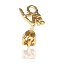 14 Ayar Altın Piercing Tragus Küpe 25114-t017