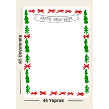 Yeni Yıl Temalı A5 Not Defteri 45 Yaprak Çok Renkli