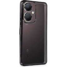 Vivo Y27 Uyumlu Kılıf Lensli Silikon - Siyah