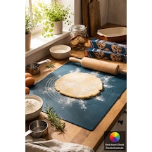 Ölçülü Hamur Açma Matı , Platinium Silikon, 42x35 Cm Çok Renkli