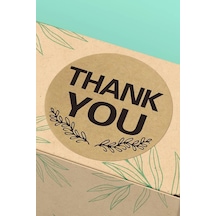 Thank You Renkli Yuvarlak Teşekkür Etiketi Sticker 3x3cm St2071 Çok Renkli