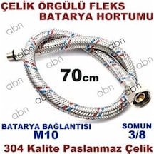 Batarya Bağlantı Hortumu Somun3/8-Batarya M10-Uzunluk 70Cm Çok Renkli