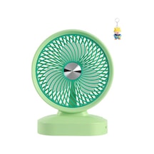 Masaüstü Fan Büyük Masaüstü 8 Inç Usb Rüzgar Sessiz Ofis Elektrikli Fan 7890 Yeşil