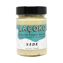 Laçoko 320 Gram Şekersiz, Katkısız, Glutensiz, Vegan, Doğal Az Kavrulmuş Çiğ Yer Fıstığı Ezmesi 320 Gram 0.75 LT - 2.5 LT - 12 KG