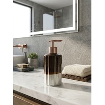 Gold Seramik Sıvı Sabunluk Lüks Banyo & Mutfak Sabun Dispenseri Dekoratif Koyu Kahverengi Gold Seramik Sıvı Sabunluk Lüks Banyo & Mutfak Sabun Dispenseri Dekoratif Koyu Kahverengi