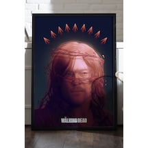 The Walking Dead Daryl Dixon Siyah Ahşap Çerçeveli Poster, Dizi Duvar Tablosu