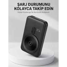 Lcd Ekranlı Kablosuz Powerbank Type C Ve Usb Çıkışlı Yeni Nesil - Lisinya Siyah