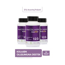 Multiform Kolajen Tip 1 2 3 ,vitamin C,biotin,hyaluronik Asit,saç,tırnak,cilt 90 Tabletx3 Adet