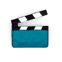 Solfera Mavi Klaket Sinema Film Yönetmen Yaka Çanta Süsü Rozet Pin Rz139