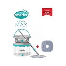 Smarter Aqua Max Özel Seri Şeffaf Temiz&kirli Suyu Ayırma Çift Kova Yedekli Temizlik Seti Mop Paspas