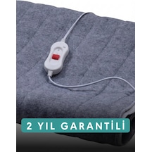 Rawels Çift Kişilik Gri Elektrikli Battaniye Gri - Beyaz