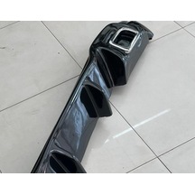 Clio 4 Rs Difüzör. Parlak Siyah. + Krom Görünümlü Sahte Egzozlar