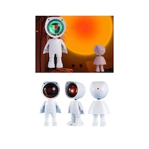Hubrendy Tekno Astronot Işık Projektörü Gökkuşağı Projeksiyon Gece Lambası Hediyelik 17092623 27095218