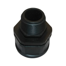 Siyah 3/4" x 1" Erkek Dişli Azaltıcı Adaptör – PVC Su ve Sulama Boru Bağlantı Parçası