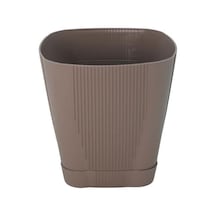 Serinova Çizgili Kare Saksı No:5