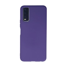 Vivo Y11s Uyumlu Kılıf Nano İçi Kadife Silikon - Mor