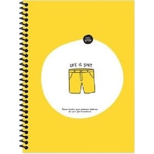 Keskin Color Hisli Şeyler 18,5x25 80 Yaprak Çizgili Defter - Lıfe Is Şort.