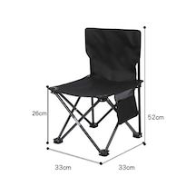 Dongjing Kamp Sandalyesi Açık Sandalye Katlanır Plaj Sandalyesi Siyah
