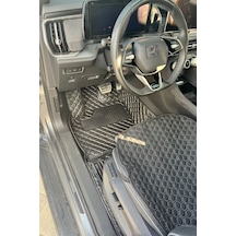 Renault Reno Megane 2 2003-2009 Siyah Üzeri Beyaz Dikiş 8d Premium Havuzlu Deri Oto Paspas