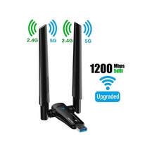 Platoon Pl-9340 Ac1200 867mbps 5ghz + 300mbps 2.4 Ghz Çift Anten Wireless Usb Adaptör