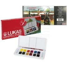 Lukas 6855 Studio Aquarell 12 Renk + Defter Set N lkt-6855-138