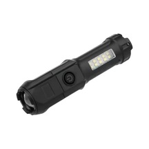 109-b Zoomlu Flash Özellikli Smd Power Led Li Şarjlı Plastik Kasa El Feneri Powerbank Özellikli
