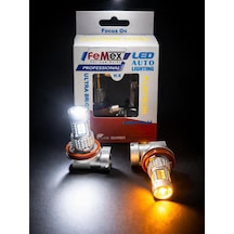 Femex Sis Led Ampul H8/11 Çift Renk Beyaz&turuncu Aç&kapa Mercekli Led Ampul