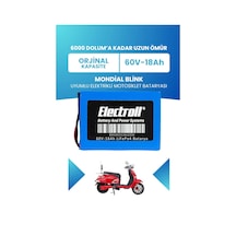 Mondial Blink Batarya Standart Kapasite Lifepo4 60v 18ah Elektrikli Motosiklet Bataryası
